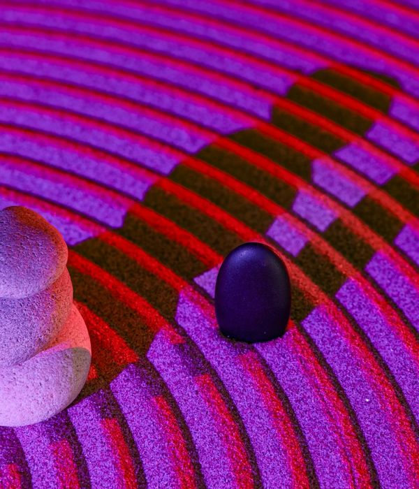 Abstract mint light patterns representing inner balance and comfort